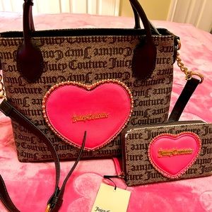 NWT Juicy Couture Love Never Dies Mini Tote & Multi compartment bifold